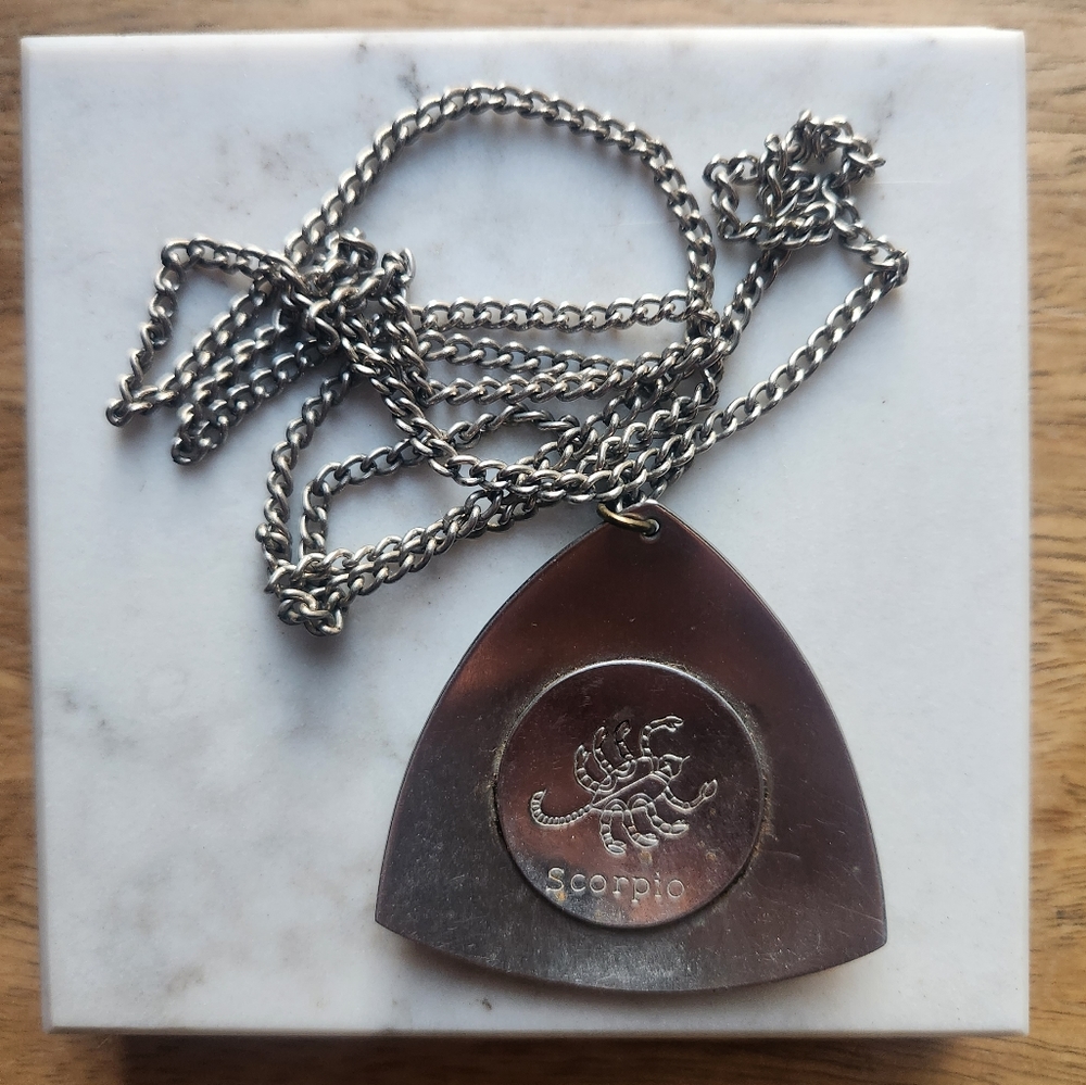Vintage Silver-Tone Scorpio Necklace